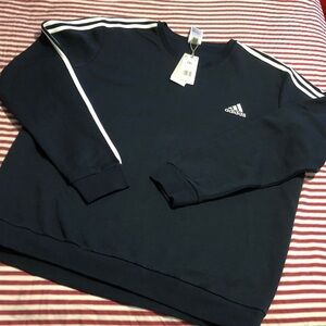 Brand New Adidas Men's Dark Blue Crewneck Sweater